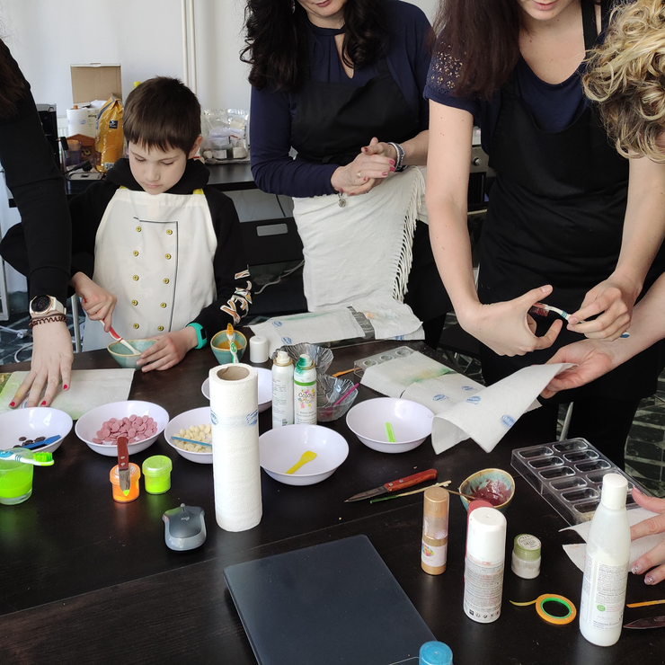 Festett bonbon készítő tanfolyam, festett bon-bon workshop, kurzus