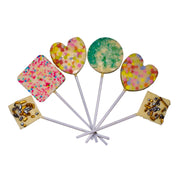 White Chocolate Lollypops with Sprinkles 9 pcs